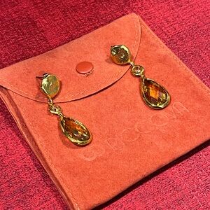 RICCOVA NWOT AUTH VINTAGE 14K GOLDPLATED ARCTIC MISTIC GOLD NUGGET EARRINGS